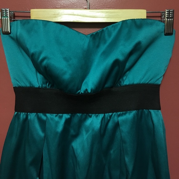 Strapless Turquoise Dress - Picture 2 of 4